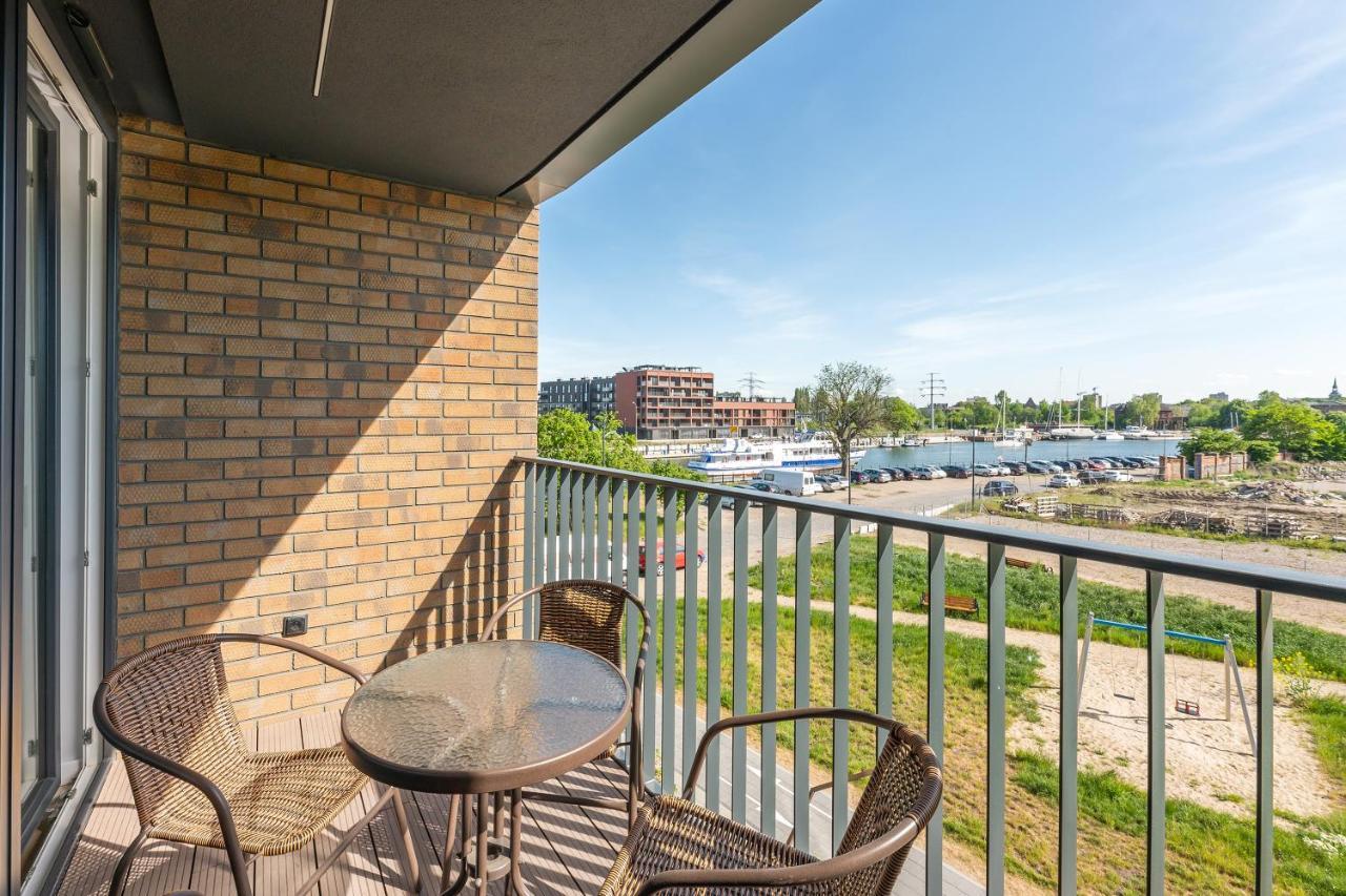 Chlebova - Riverside View Terrace, Free Parking, Gym & Kidsplay By Downtown Apartments Gdańsk Buitenkant foto